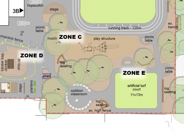 Excerpt screenshot of site plan